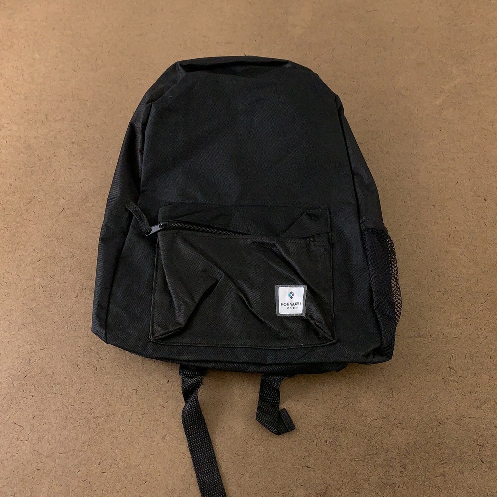 Forward Classic 19" Black Mesh Side Pocket Basic School Backpack New